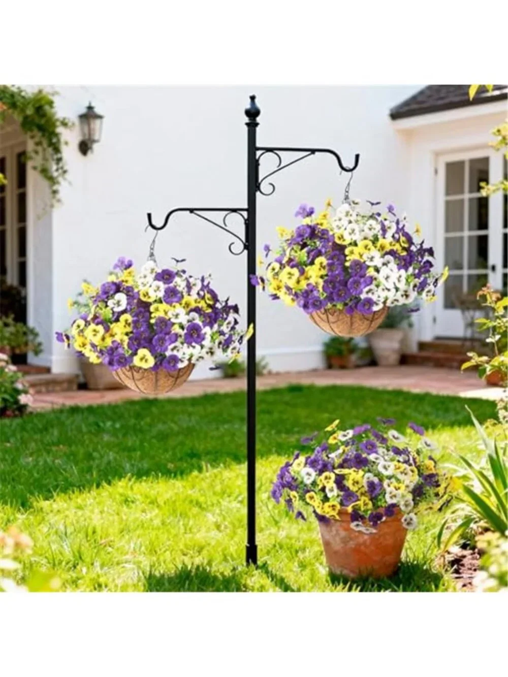Artificial Pansy Flowers 12 Pcs Faux Silk UV Resistant Outdoor Plants Home Decor